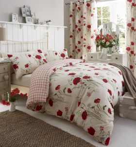 Catherine Lansfield Wild Poppies Duvet Set and Accessories